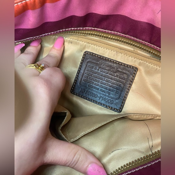 Coach Legacy multi color stripe bag - Picture 7 of 8